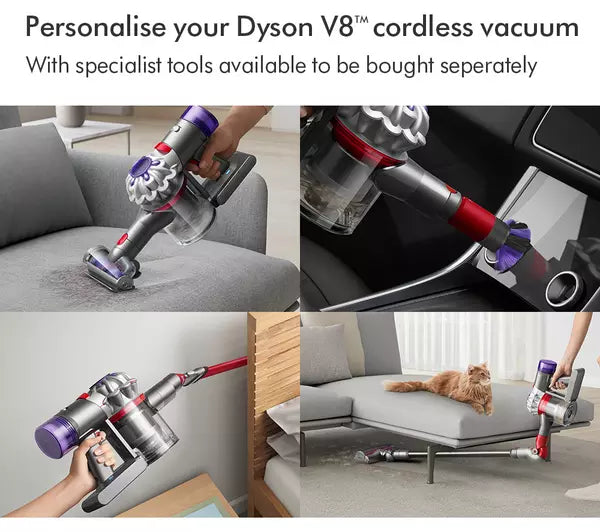 Dyson V8 Absolute Cordless Vacuum Cleaner upto 40 Minutes Run Time Silver Yellow Open Box Clearance V8ABS-2023