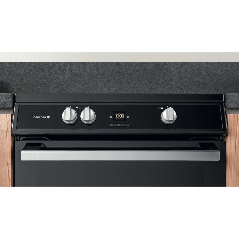 Hotpoint HDT67I9HM2C 60cm Electric Double Cooker with Induction Hob Black