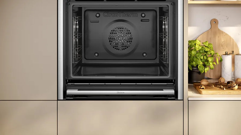 Neff B54CR71N0B N70 Slide and Hide Built-In Electric Single Oven Stainless Steel