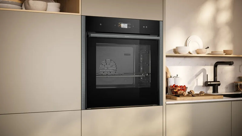 Neff B64FS31G0B N90 Slide and Hide Built-In Electric Single Oven Graphite