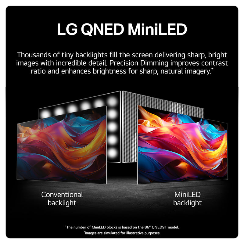 LG 86QNED99T9B QNED99 86 Inch 8K QNED Mini LED Ultra HD HDR Smart TV 2024