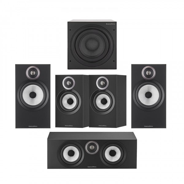 Bowers & Wilkins 606 & 607 S3 5.1 Surround Sound Speaker Package Black