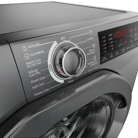 Hoover H3WPS496TMRR6 9kg 1400 Spin Washing Machine Graphite