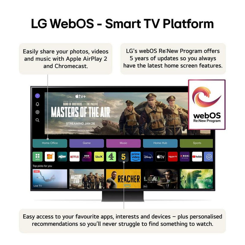 LG 50QNED87T6B QNED87 50 Inch QNED 4K HDR Smart TV 2024