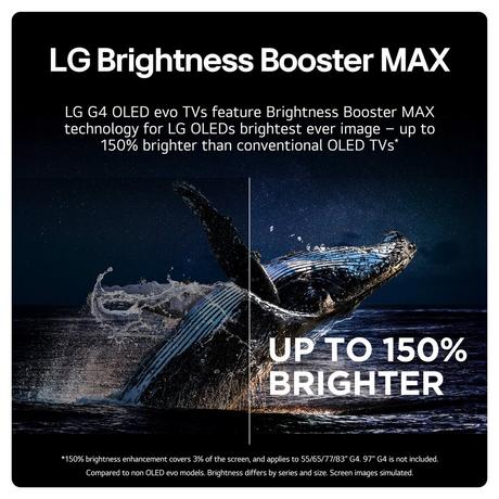 LG OLED55G45LW 55 Inch evo G4 OLED 4K UHD HDR Smart TV 2024