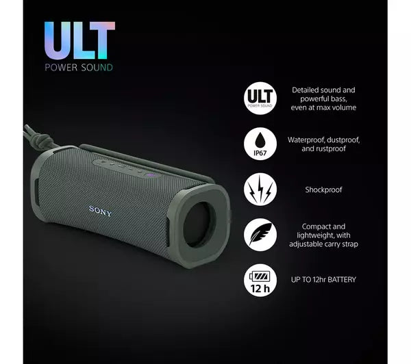 Sony ULT FIELD 1 Wireless Bluetooth Portable Speaker SRSULT10H Forest Grey