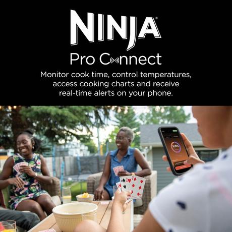 Ninja OG901UK Woodfire Pro Connect XL Electric BBQ Grill & Smoker Blue