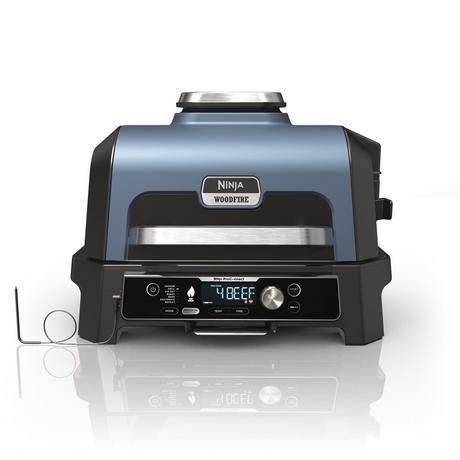 Ninja OG901UK Woodfire Pro Connect XL Electric BBQ Grill & Smoker Blue