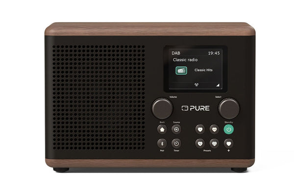 Pure Classic H4 DAB+ FM Portable Digital Radio with Bluetooth Coffee Black