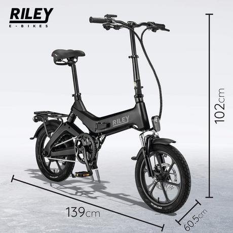 Riley RB1 Foldable Electric Bike Black