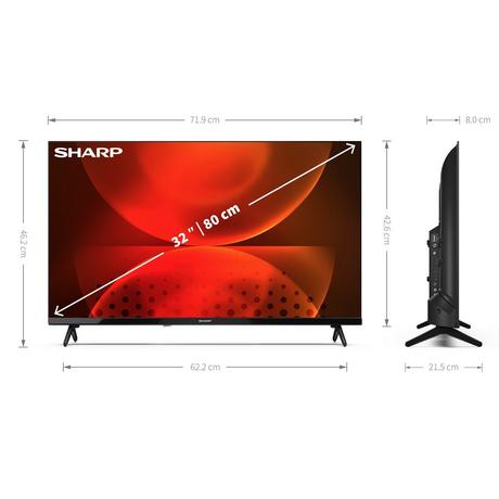 Sharp 1T-C32FH2KL2AB 32 Inch HD Ready LED Android Smart TV 2023
