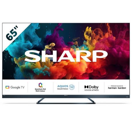 Sharp 4T-C65FQ5KM2KG 65 Inch 4K UHD Quantum Dot Frameless Smart Google TV 2024