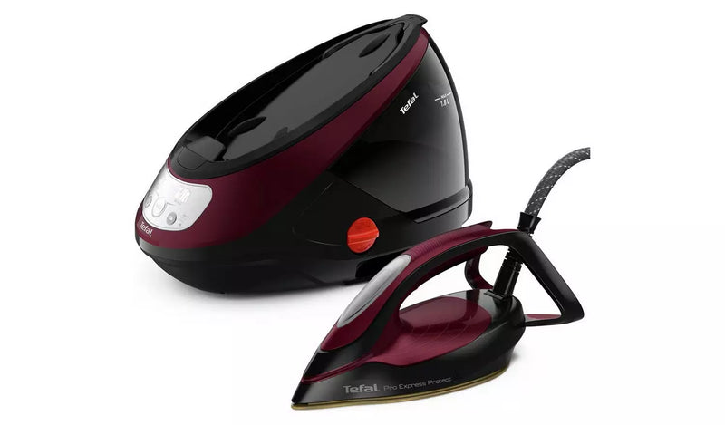Tefal Pro Express Protect GV9230G0 High Pressure Steam Generator Iron Black and Burgundy