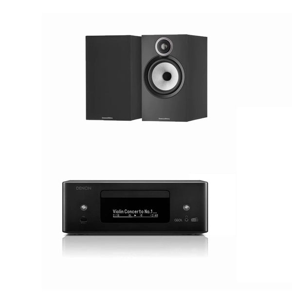 Denon CEOL RCD-N12 DAB+ Hi-Fi System with Bowers & Wilkins 606 S3 Speakers Pair Black