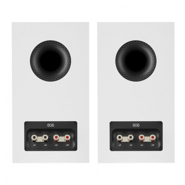 Bowers & Wilkins 606 S3 Bookshelf Speakers with FS-600 S3 Stands White