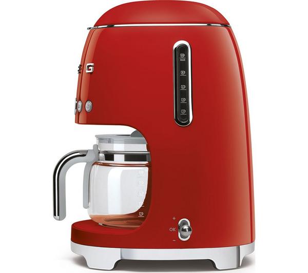 SMEG DCF02RDUK 50s Retro Style Drip Coffee Machine Red