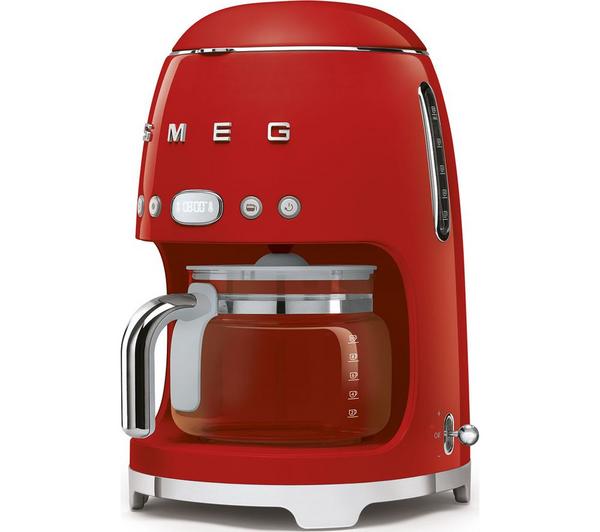 SMEG DCF02RDUK 50s Retro Style Drip Coffee Machine Red