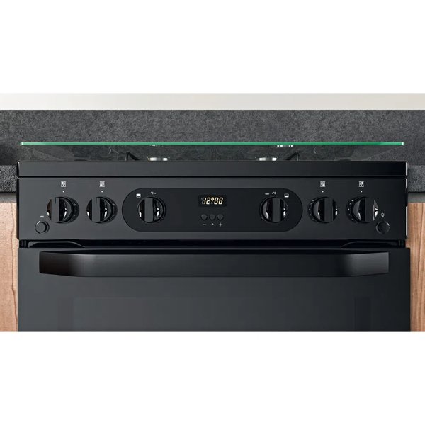 Hotpoint HDM67G0CCB UK Double Electric Cooker Black