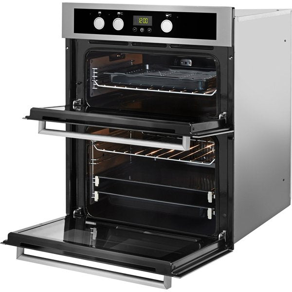 Whirlpool AKL 307 IX Built Under Double Oven Inox and Black
