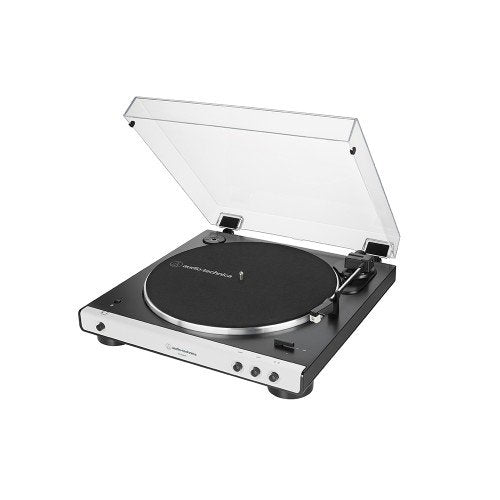 Audio Technica ATLP60XBT Fully Automatic Bluetooth Wireless BeltDrive Stereo Turntable White Side View