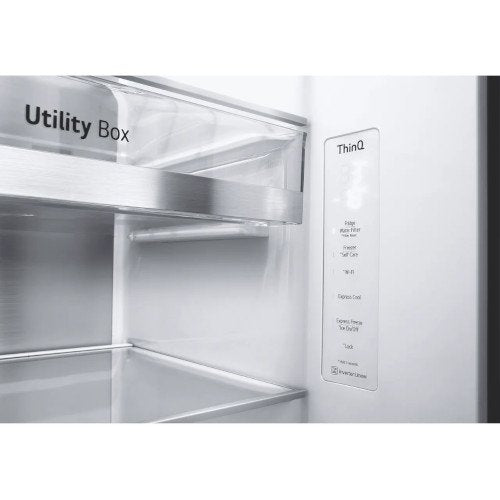 LG InstaView ThinQ GSXV90BSAE Wifi Connected American Fridge Freezer Stainless Steel