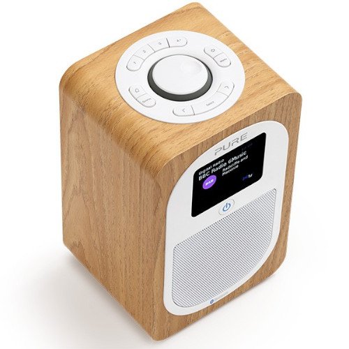 PURE Evoke H3 Portable DAB & FM Radio with Bluetooth In Oak Side
