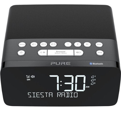 PURE Siesta Charge DAB+/FM & Blutooth with Qi Wireless Charging Pad In Graphite Aerial