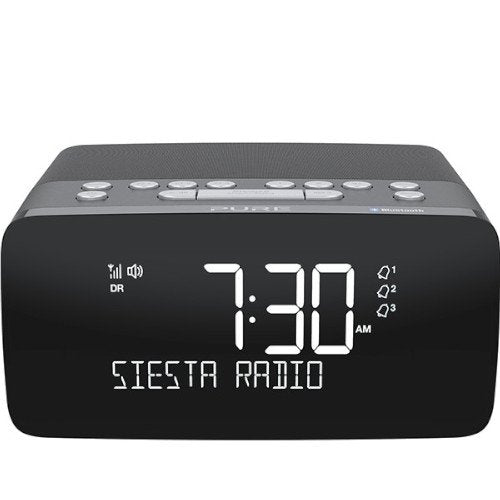 PURE Siesta Charge DAB+/FM & Blutooth with Qi Wireless Charging Pad In Graphite Front
