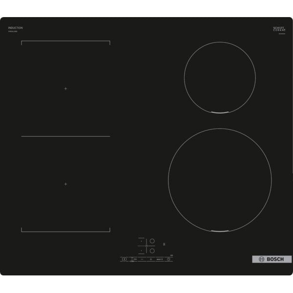 Bosch PWP611BB5E Serie 4 Induction hob 60 cm Black, surface mount without frame