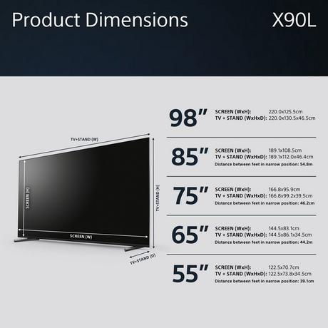 Sony XR85X90LPU 85 Inch 4K UHD HDR Full Array LED Google Smart Bravia TV 2023