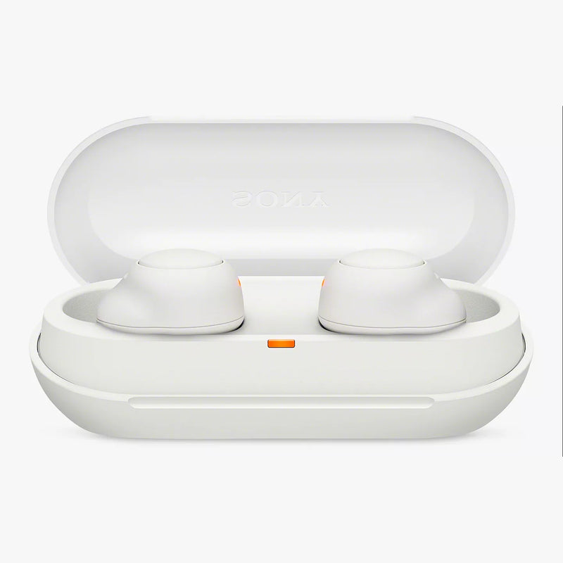 Sony WFC500 Truly Wireless Headphones White Case Open