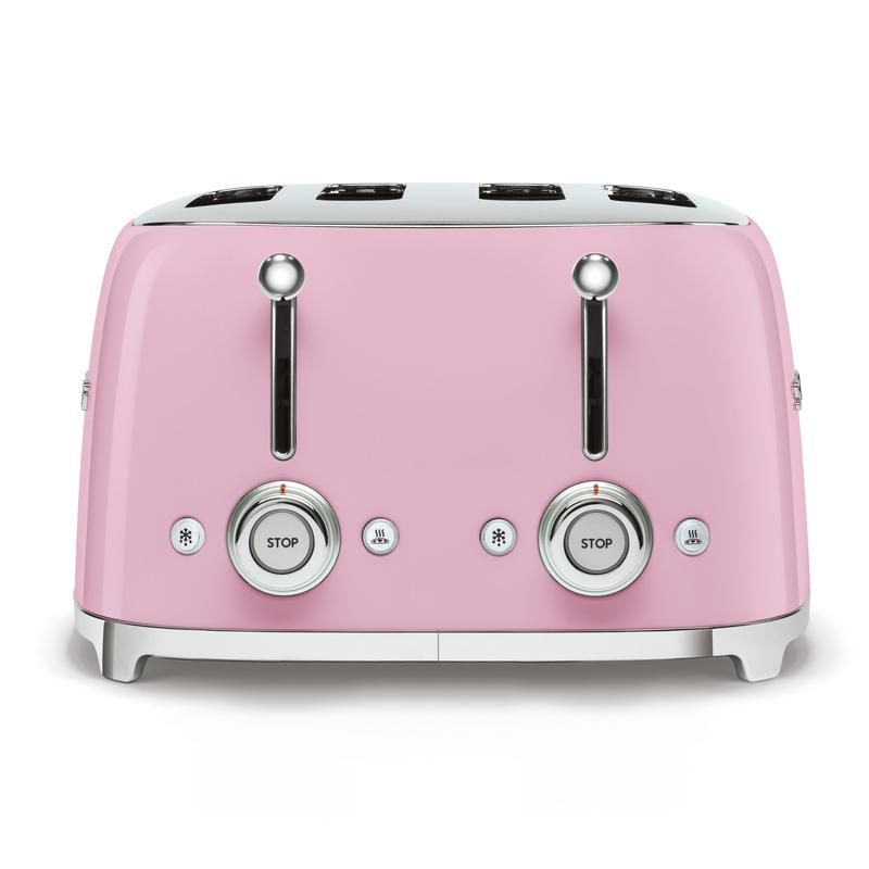 SMEG TSF03PKUK Four Slice Toaster in Pink