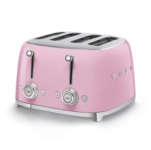 SMEG TSF03PKUK Four Slice Toaster in Pink