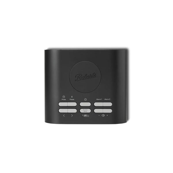 Roberts Ortus Charge FM Alarm Clock Radio with Wireless Smartphone charging Black