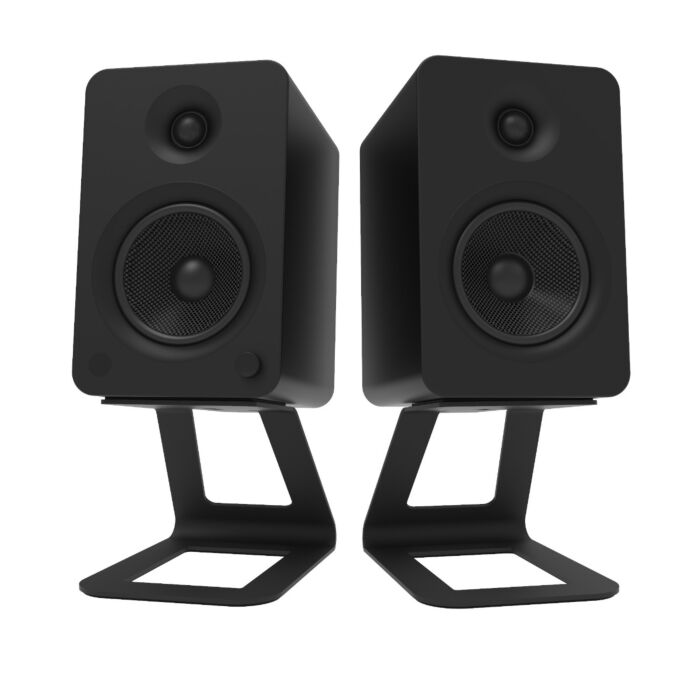 Kanto SE6 Large Elevated Desktop Speaker Stands Black