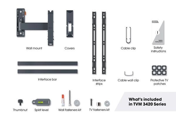 Vogels TVM 3425 Full-Motion TV Wall Mount for TVs from 32 to 65 inches Accessories