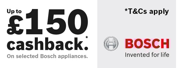 Bosch February “up to £150” Cashback Promotion