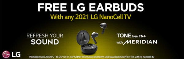 FREE LG Earbuds with Selected LG NanoCell TVs