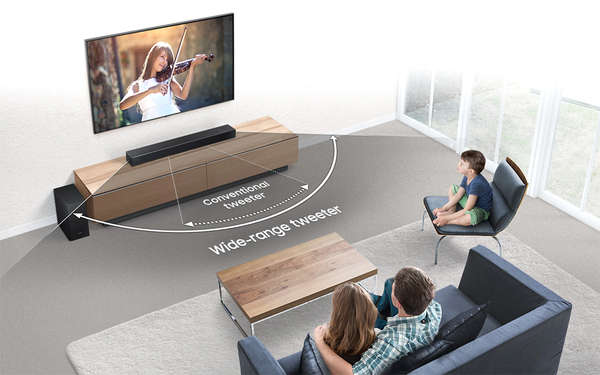 Samsung Television with Soundbar