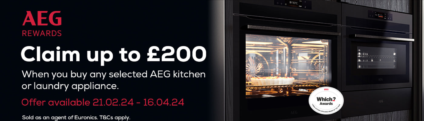 Claim Up To £200 Cashback on Selected AEG Kitchen Appliances