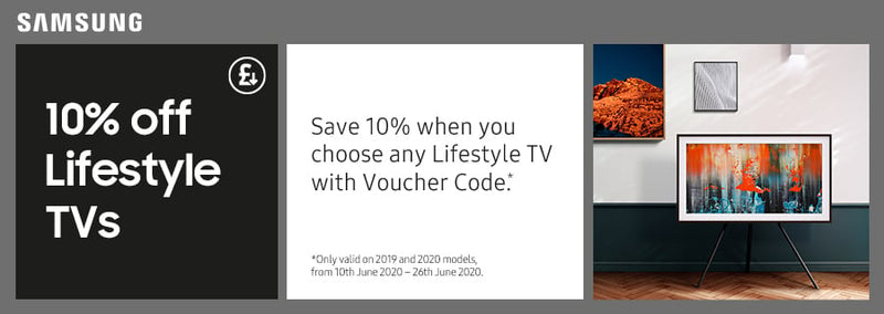 10% off Samsung Lifestyle TVs Discount Promotion