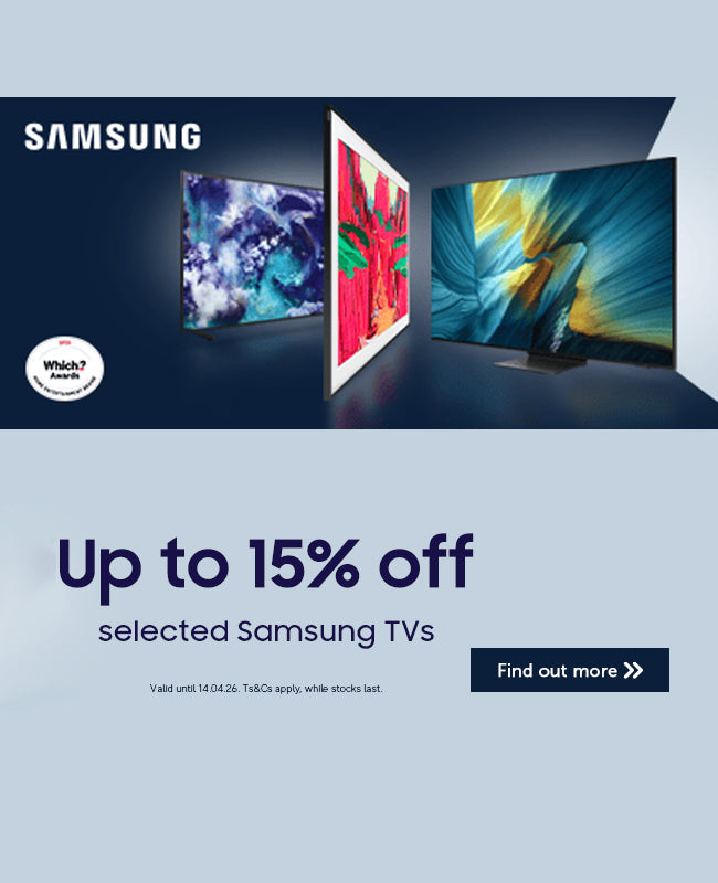 Up to 15% off Selected Samsung TVs