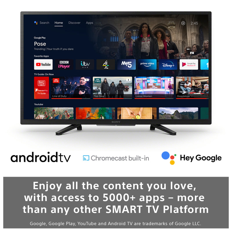 Sony KD32W800P1U 32 INCH HD Ready HDR Android TV with Voice Assistant