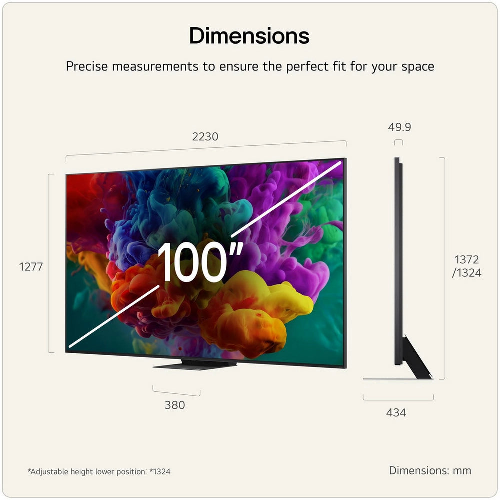 LG 100QNED87B6 100 Inch QNED evo Mini LED AI QNED87 4K Ultra HD HDR Smart TV 2026