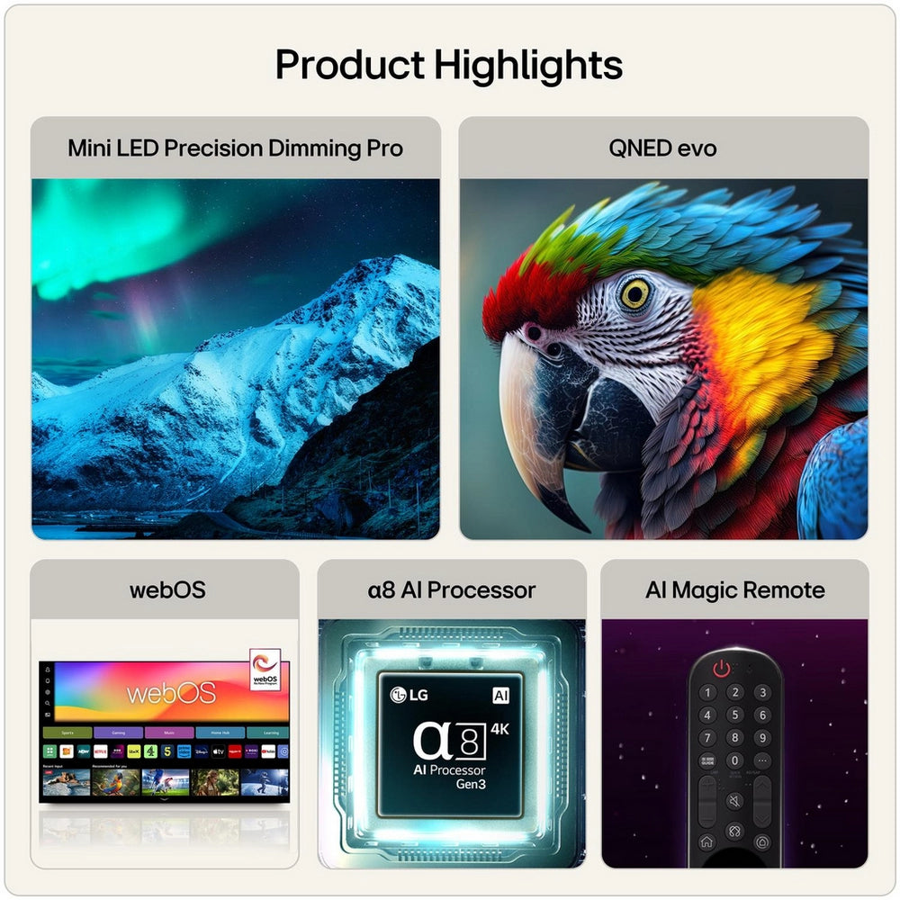 LG 100QNED87B6 100 Inch QNED evo Mini LED AI QNED87 4K Ultra HD HDR Smart TV 2026