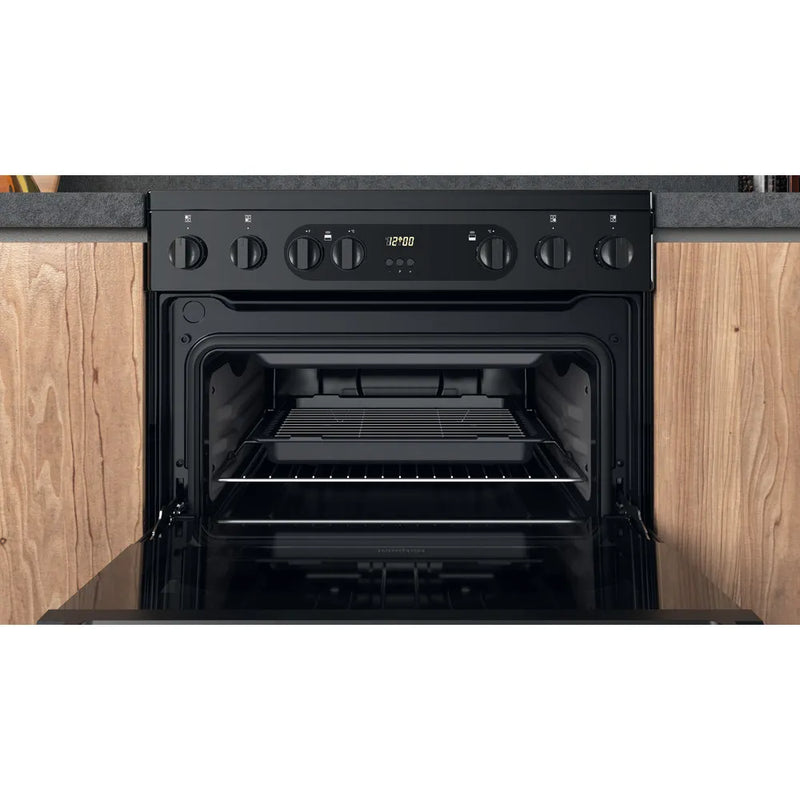 Hotpoint HDM67V9CMB 60cm Electric Ceramic Double Cooker Black