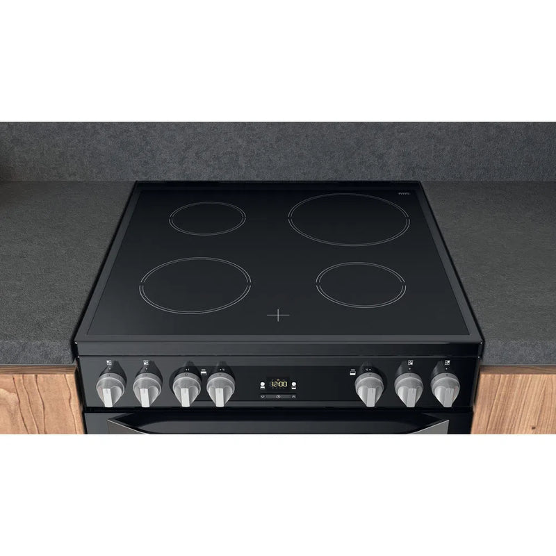 Hotpoint HDM67V9HCB 60cm Double Oven Electric Cooker Black