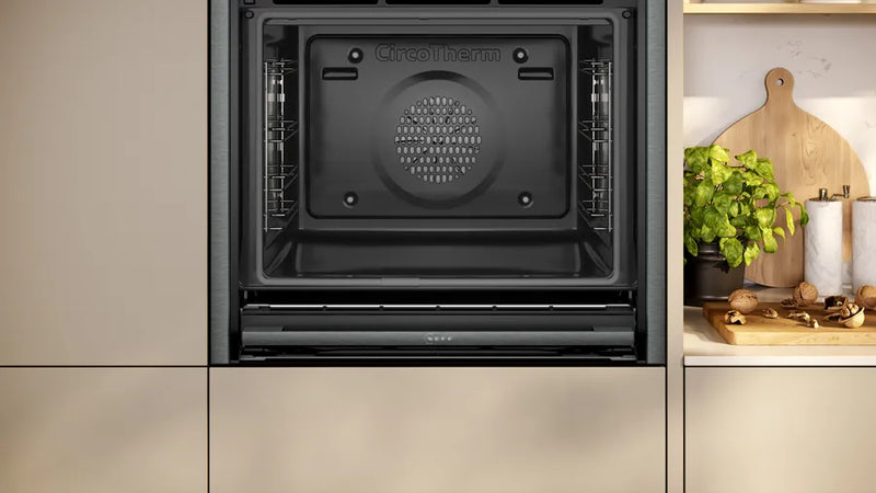 Neff B64CT73G0B N90 Slide and Hide Built-In Electric Single Oven Graphite