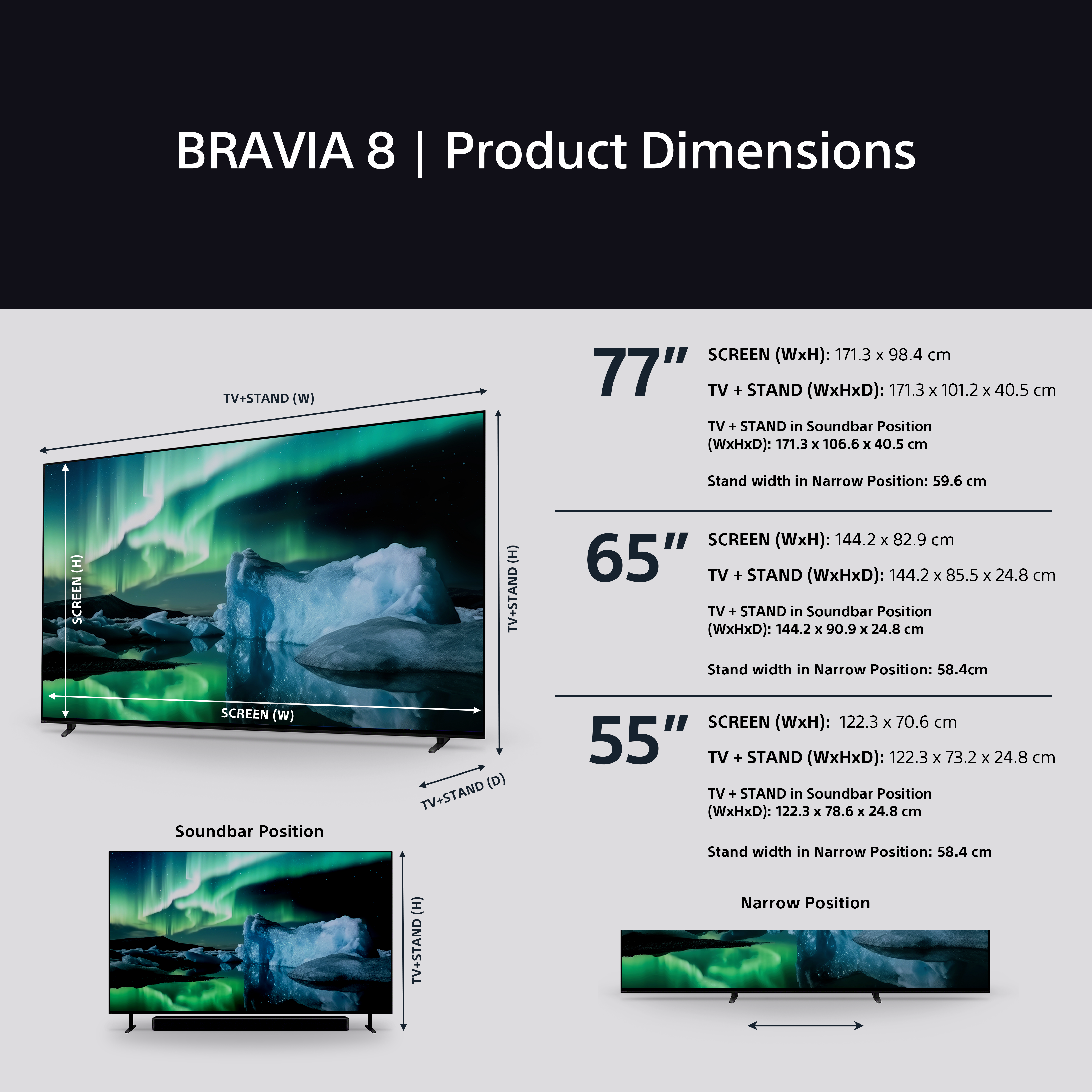 Sony BRAVIA 8 K65XR80U 65 Inch 4K OLED Ultra HD HDR Smart Google TV - Clearance