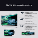 Sony BRAVIA 8 K65XR80U 65 Inch 4K OLED Ultra HD HDR Smart Google TV - Clearance